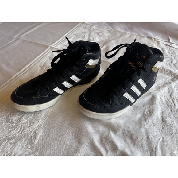 adidas Other - Adidas Hard Court Sneakers Shoes Childs Size 13 Black Athletic High Top